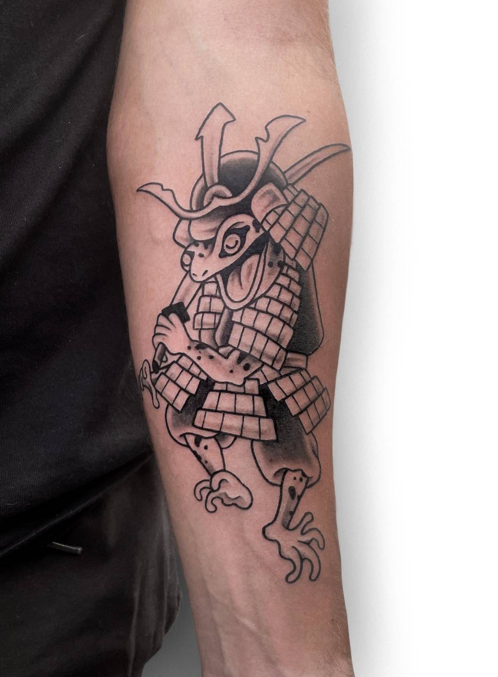 grenouille samouraï tatouage